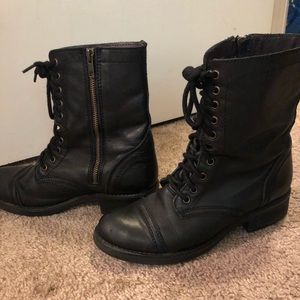 Steve Madden Real Leather Combat Boots